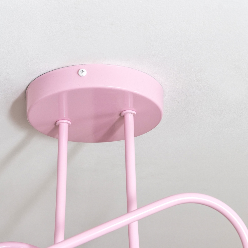 Lámpara de techo de superficie OXFORD 2xE27/15W/230V, rosa