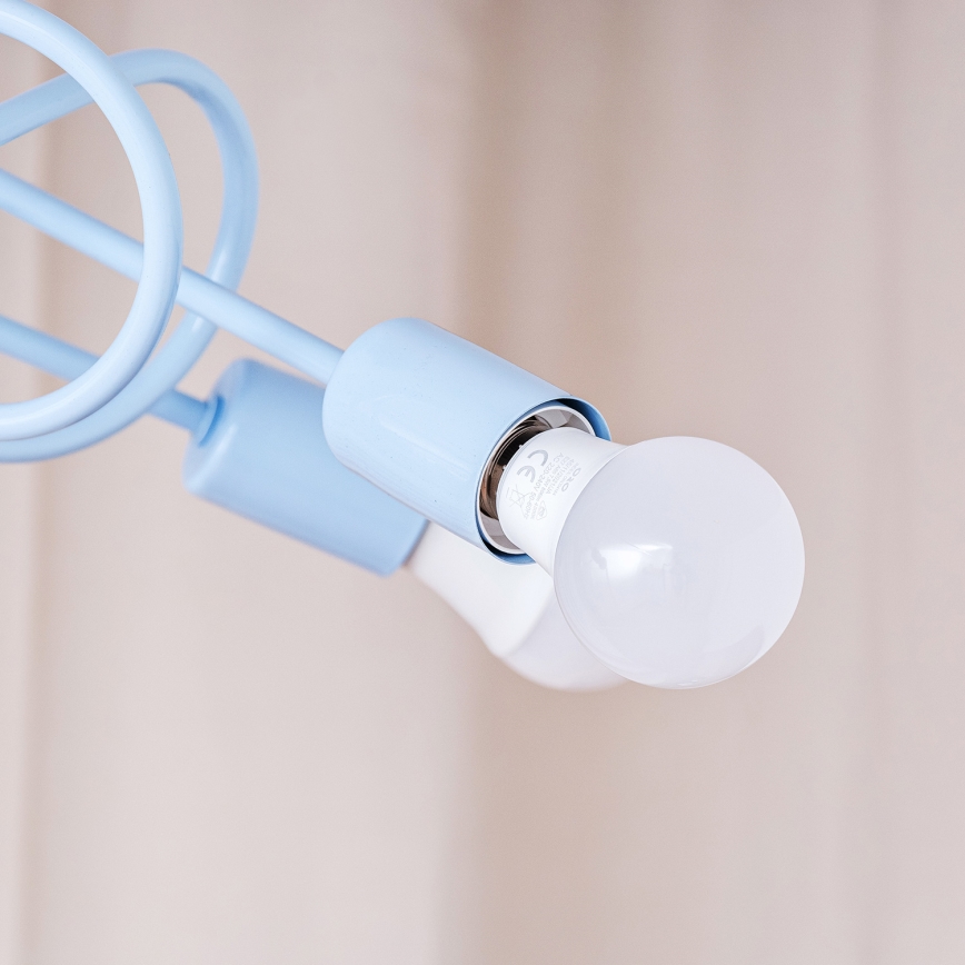 Lámpara de techo de superficie OXFORD 3xE27/15W/230V azul