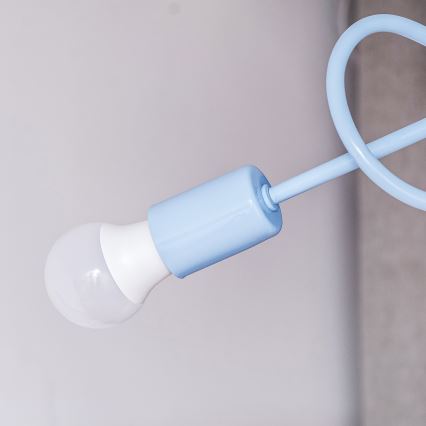 Lámpara de techo de superficie OXFORD 3xE27/15W/230V azul