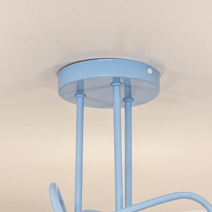 Lámpara de techo de superficie OXFORD 3xE27/15W/230V azul