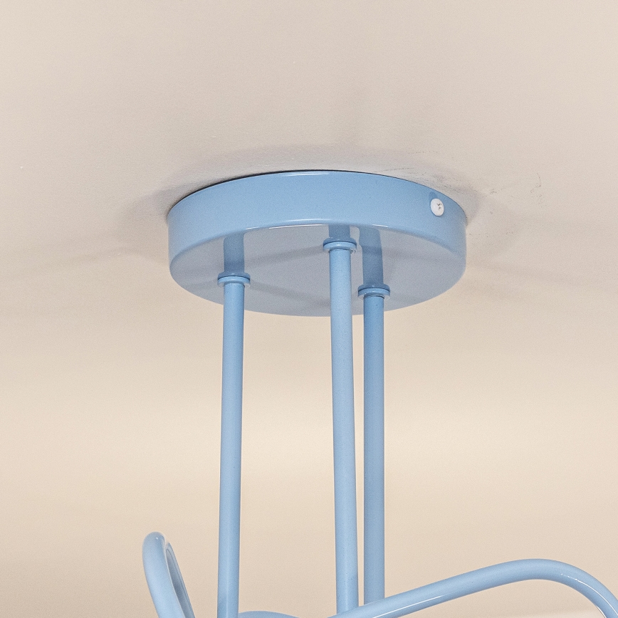 Lámpara de techo de superficie OXFORD 3xE27/15W/230V azul