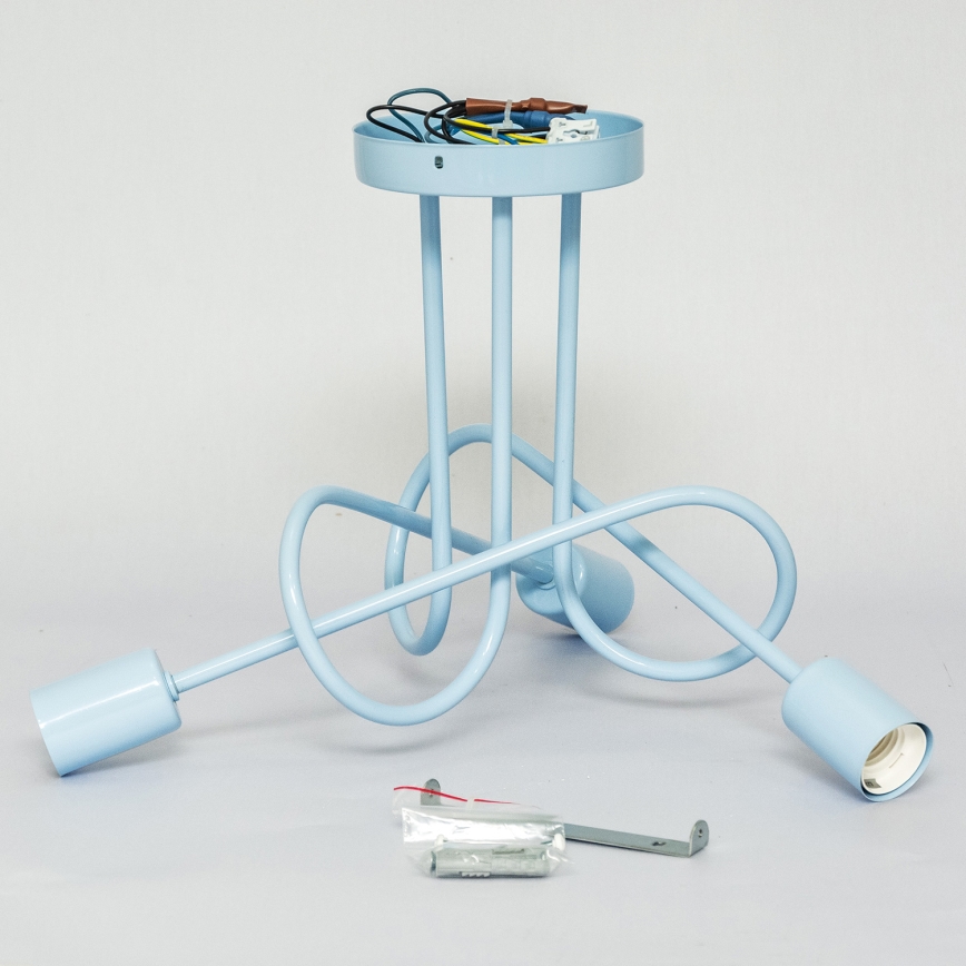 Lámpara de techo de superficie OXFORD 3xE27/15W/230V azul