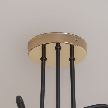 Lámpara de techo de superficie OXFORD 3xE27/15W/230V dorado/negro