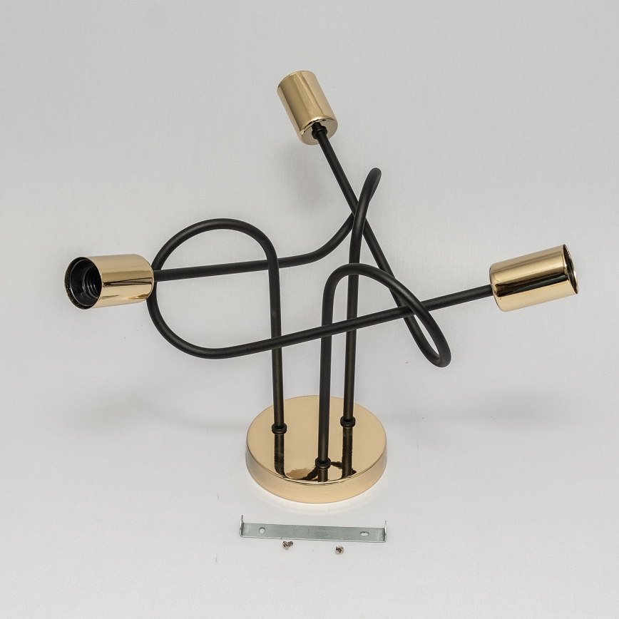 Lámpara de techo de superficie OXFORD 3xE27/15W/230V dorado/negro