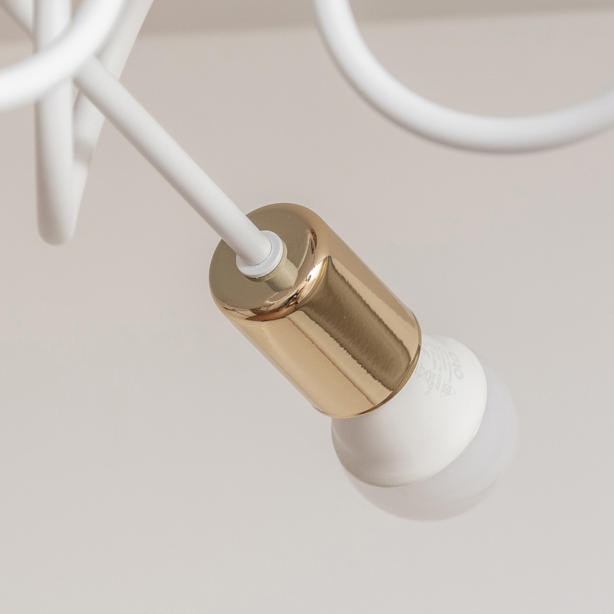 Lámpara de techo de superficie OXFORD 3xE27/15W/230V oro/blanco