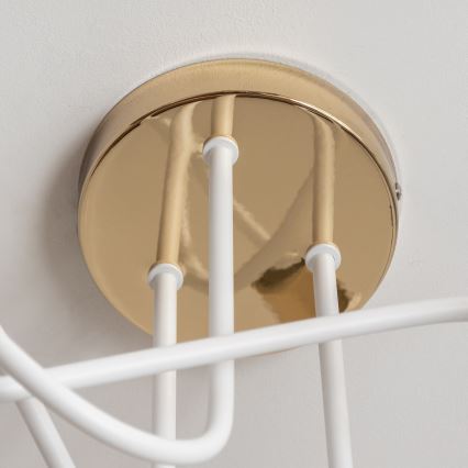 Lámpara de techo de superficie OXFORD 3xE27/15W/230V oro/blanco