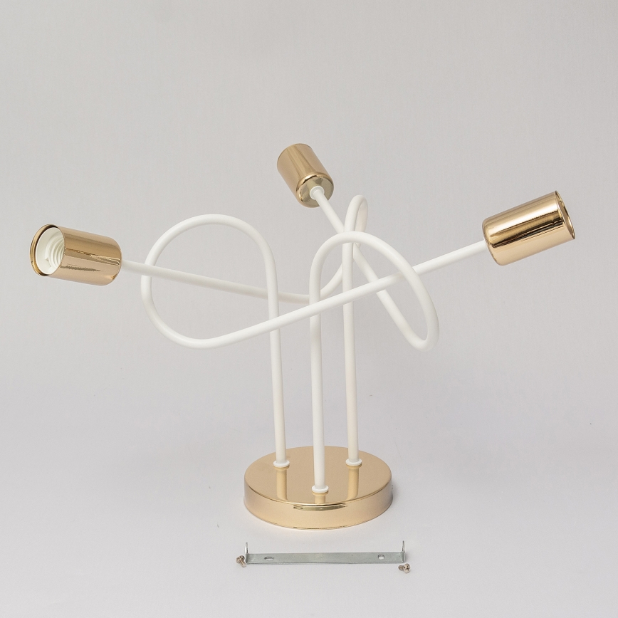 Lámpara de techo de superficie OXFORD 3xE27/15W/230V oro/blanco