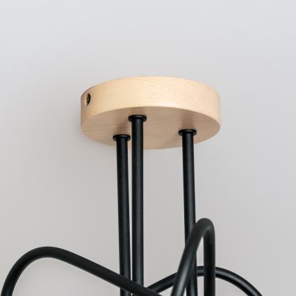 Lámpara de techo de superficie OXFORD 3xE27/15W/230V pino/negro