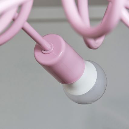 Lámpara de techo de superficie OXFORD 3xE27/15W/230V rosa