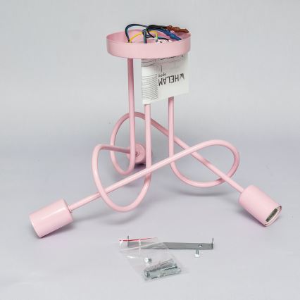 Lámpara de techo de superficie OXFORD 3xE27/15W/230V rosa