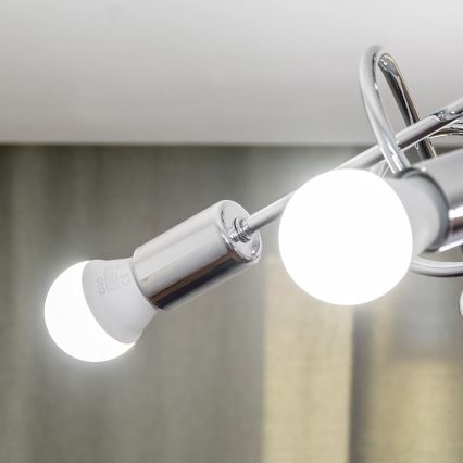 Lámpara de techo de superficie OXFORD 5xE27/15W/230V cromo brillante