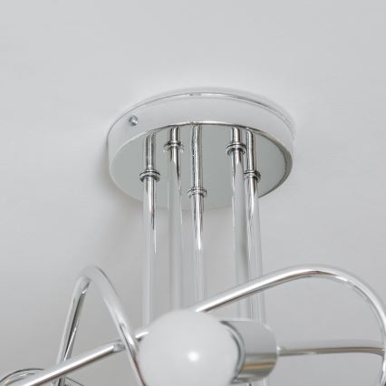 Lámpara de techo de superficie OXFORD 5xE27/15W/230V cromo brillante