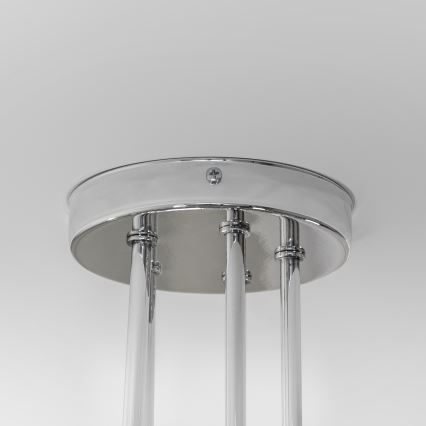 Lámpara de techo de superficie OXFORD 5xE27/15W/230V cromo brillante