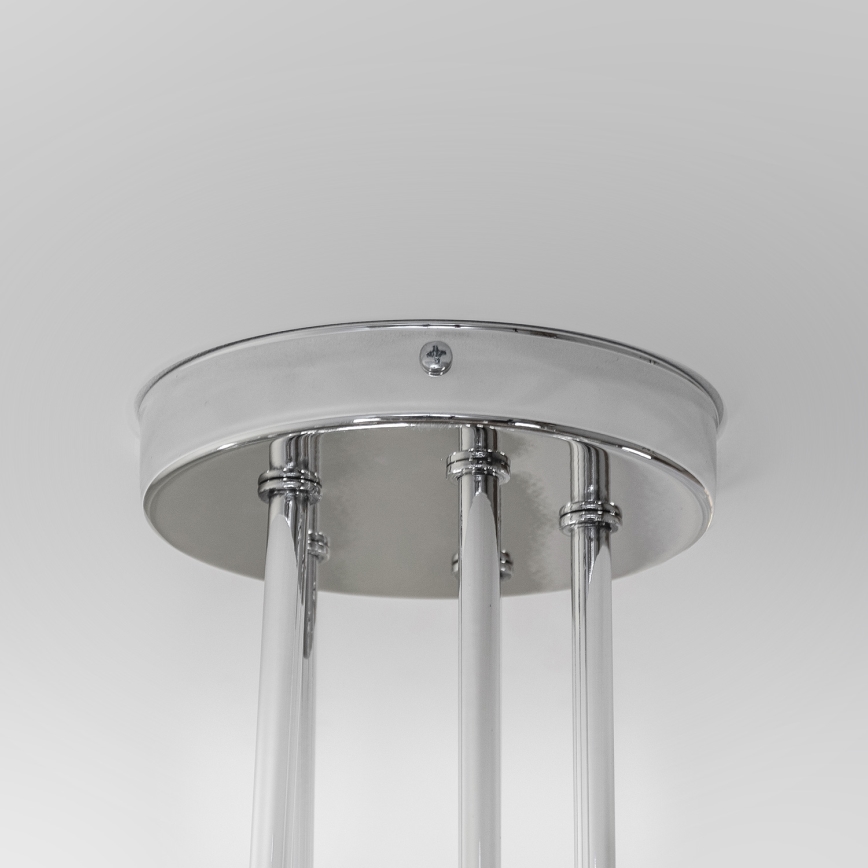 Lámpara de techo de superficie OXFORD 5xE27/15W/230V cromo brillante