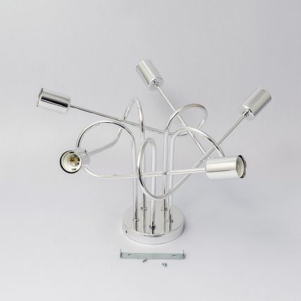 Lámpara de techo de superficie OXFORD 5xE27/15W/230V cromo brillante