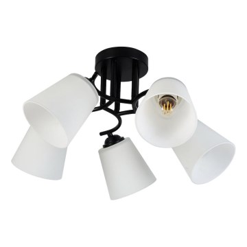 Lámpara de techo de superficie PAFOS 5xE27/15W/230V, negro