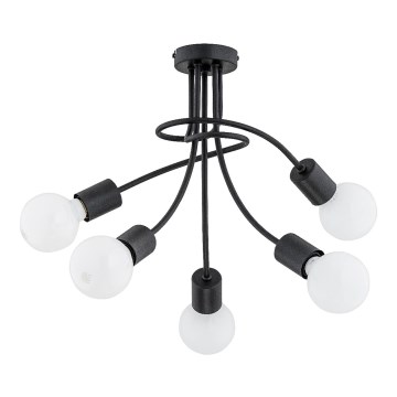 Lámpara de techo de superficie PLENA 5xE27/15W/230V negra