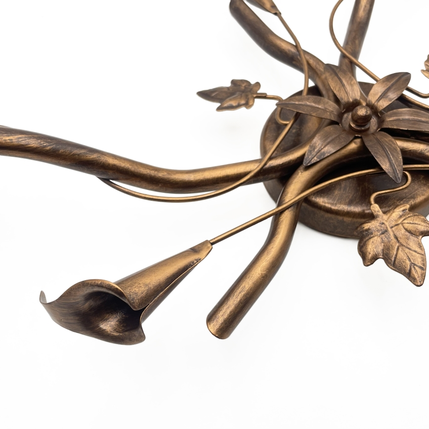 Lámpara de techo de superficie ROZETA 3xE14/40W/230V bronce