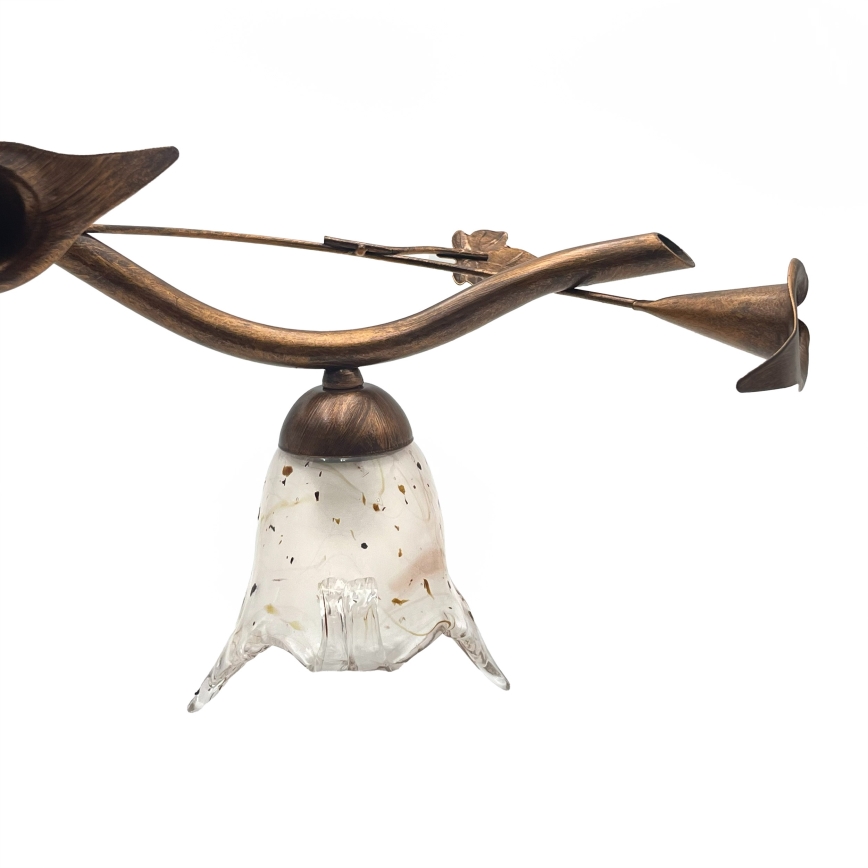 Lámpara de techo de superficie ROZETA 4xE14/40W/230V acabado bronce