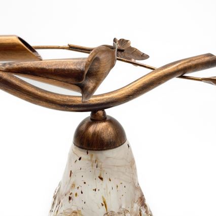 Lámpara de techo de superficie ROZETA 4xE14/40W/230V acabado bronce