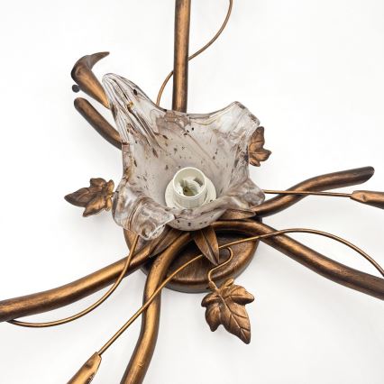 Lámpara de techo de superficie ROZETA 4xE14/40W/230V acabado bronce