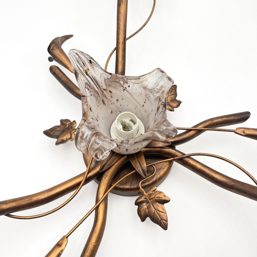 Lámpara de techo de superficie ROZETA 4xE14/40W/230V acabado bronce