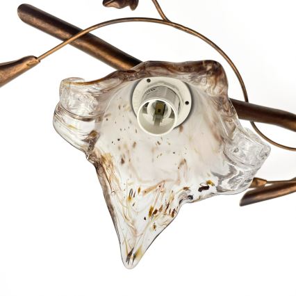 Lámpara de techo de superficie ROZETA 4xE14/40W/230V acabado bronce