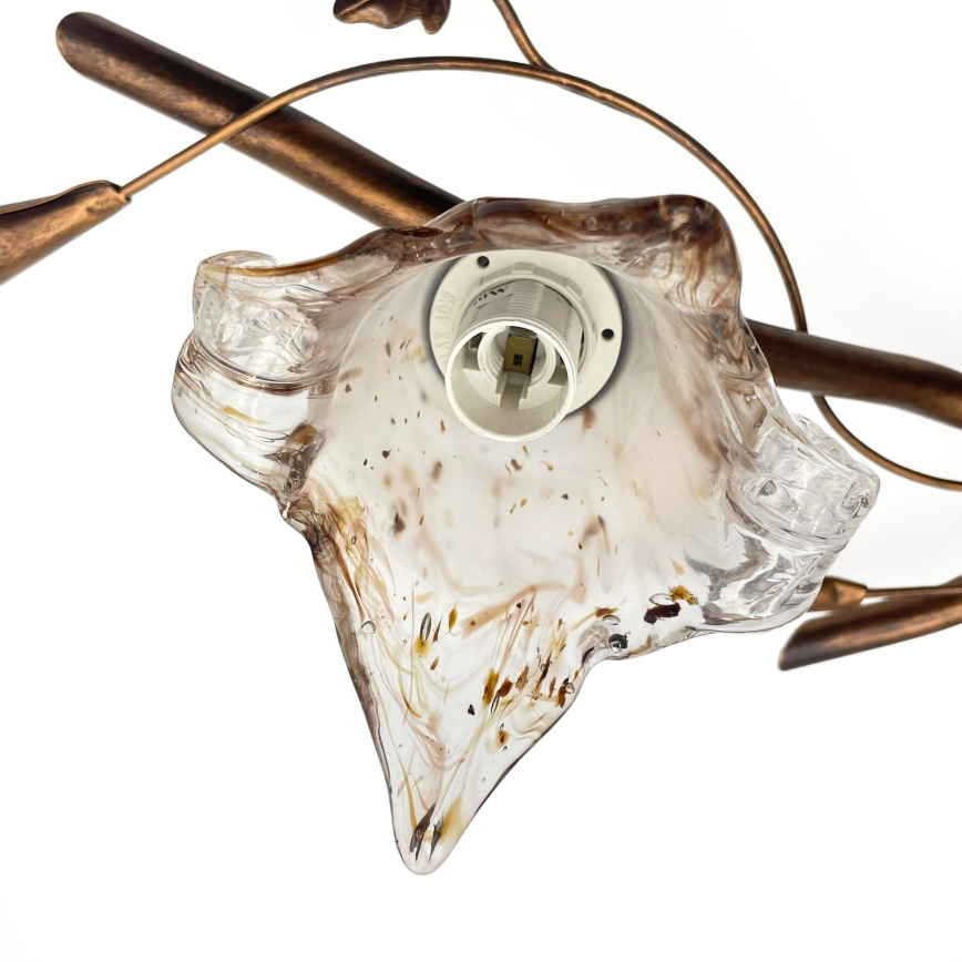 Lámpara de techo de superficie ROZETA 4xE14/40W/230V acabado bronce