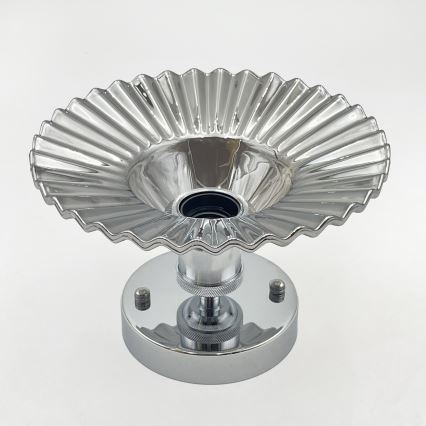 Lámpara de techo de superficie TRISH 1xE27/15W/230V cromo brillante/negro ahumado