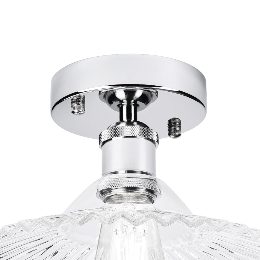 Lámpara de techo de superficie TRISH 1xE27/15W/230V cromo brillante/transparente