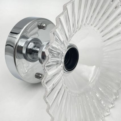 Lámpara de techo de superficie TRISH 1xE27/15W/230V cromo brillante/transparente