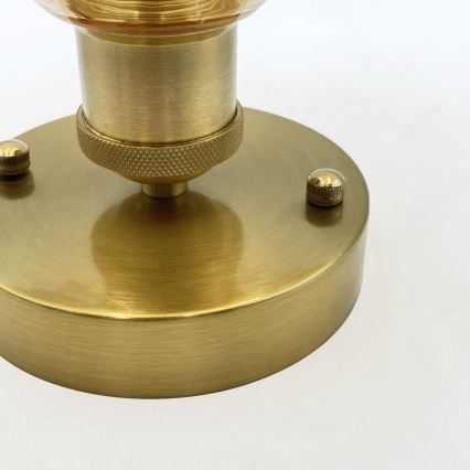 Lámpara de techo de superficie TRISH 1xE27/15W/230V dorada/beige ahumado