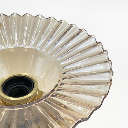 Lámpara de techo de superficie TRISH 1xE27/15W/230V dorada/beige ahumado