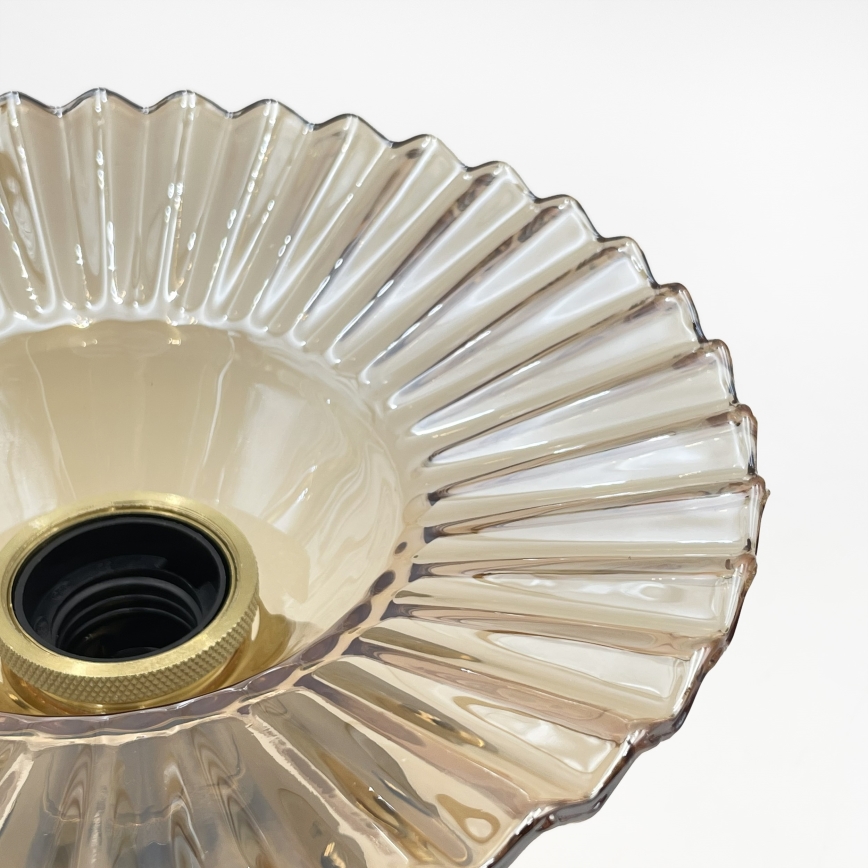 Lámpara de techo de superficie TRISH 1xE27/15W/230V dorada/beige ahumado