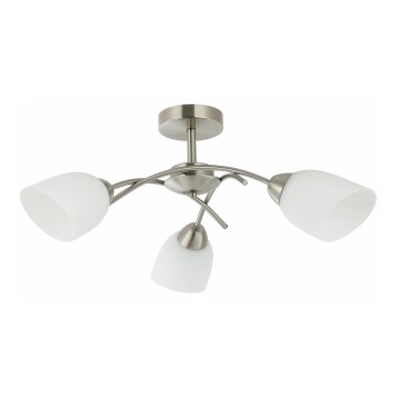 Lámpara de techo DONNA 3xE27/60W/230V níquel