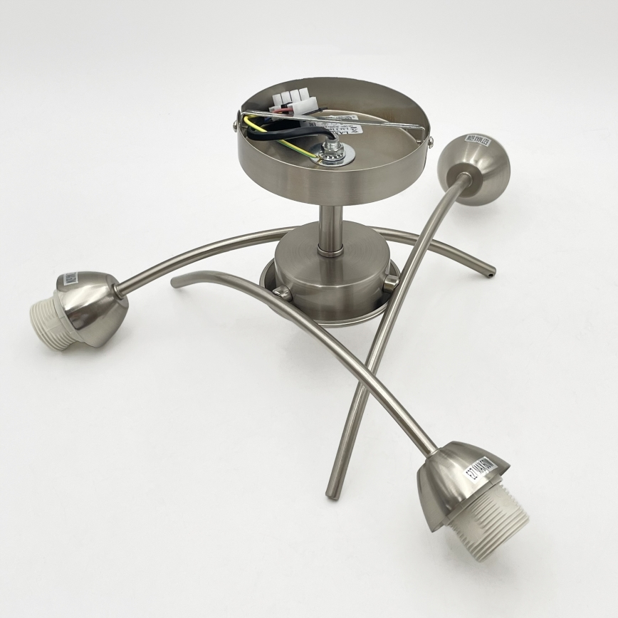 Lámpara de techo DONNA 3xE27/60W/230V níquel