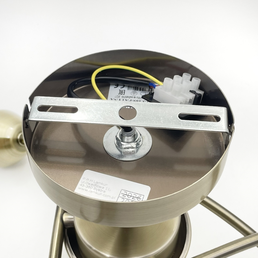 Lámpara de techo DONNA 3xE27/60W/230V pátina