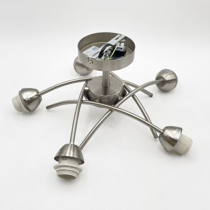 Lámpara de techo DONNA 5xE27/60W/230V níquel