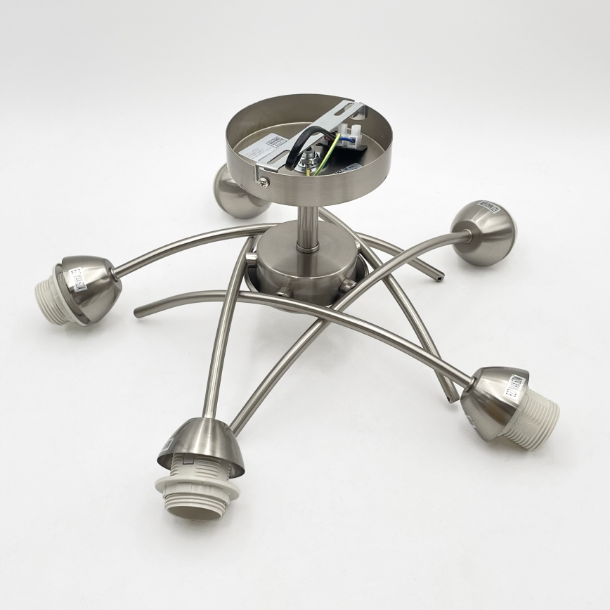 Lámpara de techo DONNA 5xE27/60W/230V níquel