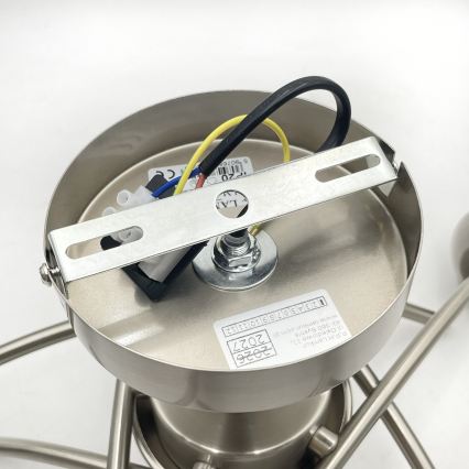 Lámpara de techo DONNA 5xE27/60W/230V níquel