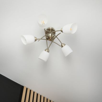 Lámpara de techo DONNA 5xE27/60W/230V pátina