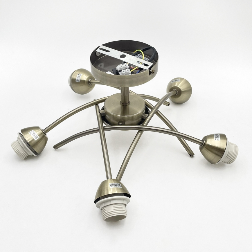 Lámpara de techo DONNA 5xE27/60W/230V pátina