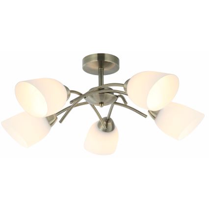Lámpara de techo DONNA 5xE27/60W/230V pátina