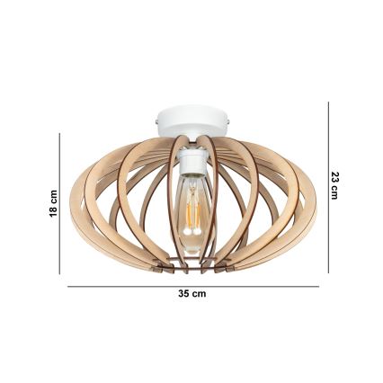 Lámpara de techo EARTH 1xE27/60W/230V blanco/beige