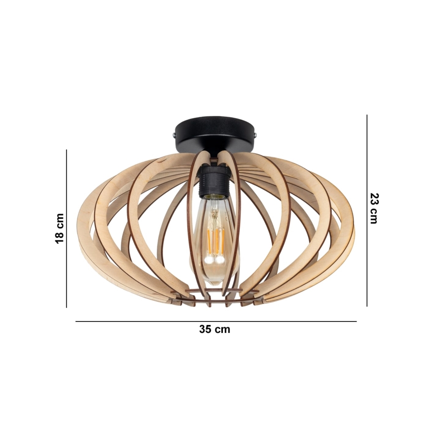 Lámpara de techo EARTH 1xE27/60W/230V negro/beige