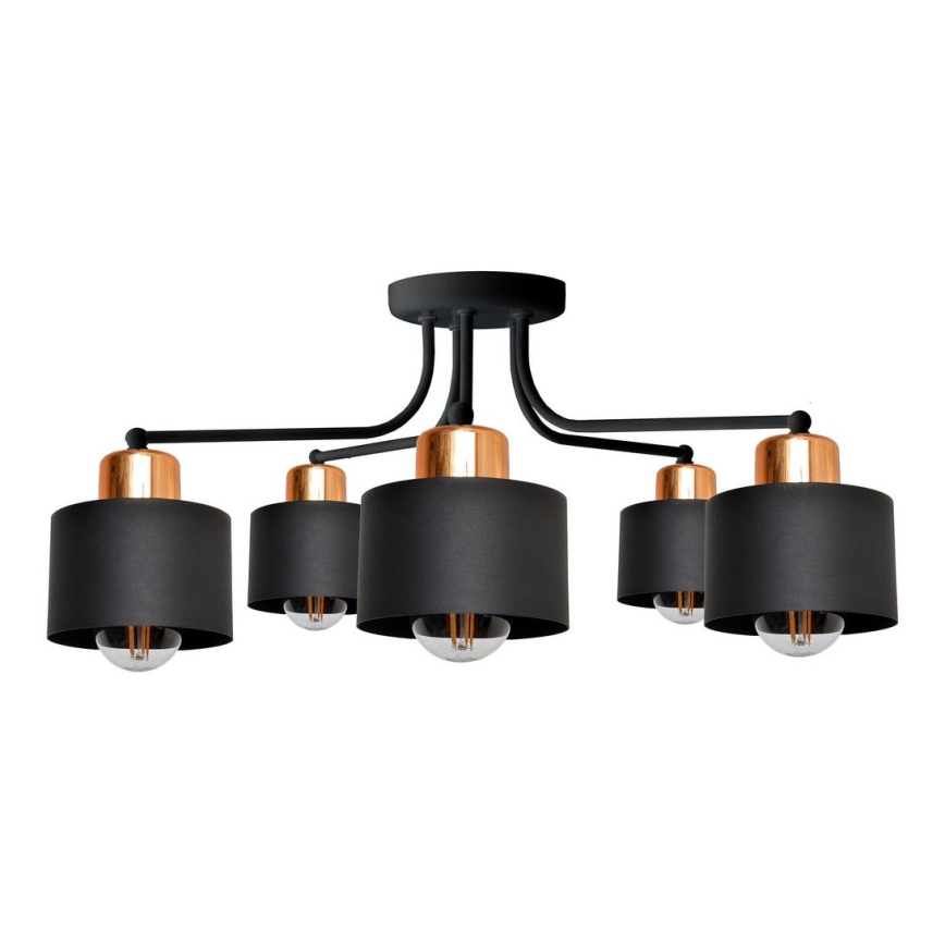 Lámpara de techo EDISON 5xE27/15W/230V