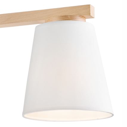 Lámpara de techo empotrada ELLIE 3xE27/60W/230V haya