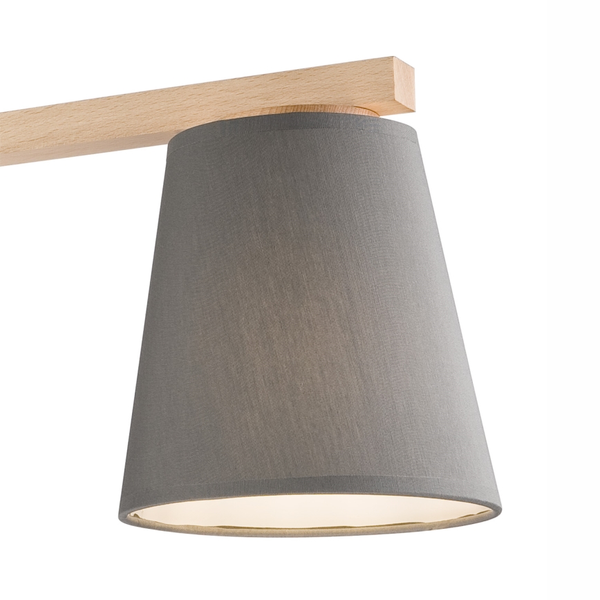 Lámpara de techo ELLIE 3xE27/60W/230V gris/haya