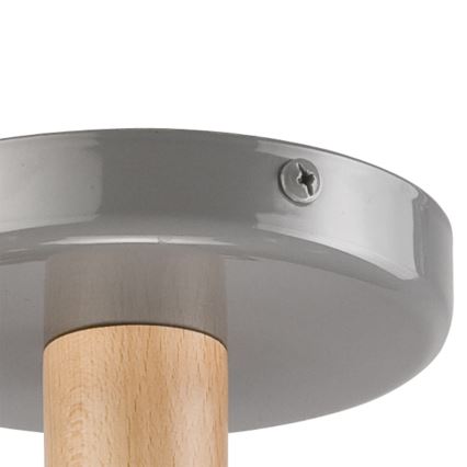 Lámpara de techo ELLIE 3xE27/60W/230V gris/haya
