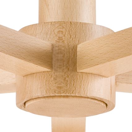 Lámpara de techo empotrada ELLIE 5xE27/60W/230V blanca/haya